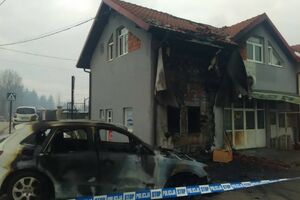 Pljevlja: Audi potpuno izgorio, požar zahvatio i kuću
