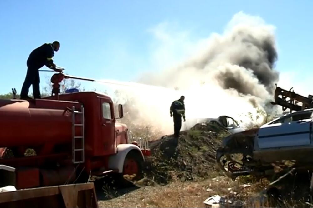 požar Podgorica, Foto: Screenshot (TV Vijesti)