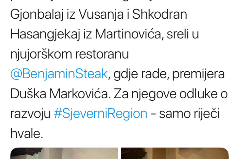 Duško Marković tviter, Foto: Twitter