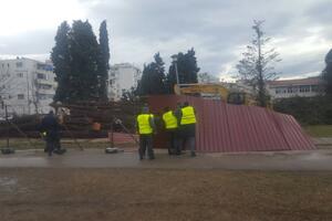Bar: Sjeverni vjetar oborio ogradu na gradilištu vrtića