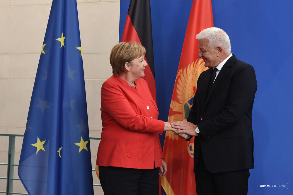 Angela Merkel, Duško Marković, Foto: Vlada Crne Gore