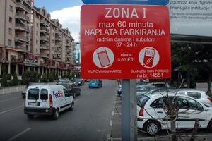 Olakšati naplatu parkinga u Podgorici: Karte se mogu kupiti na 57...