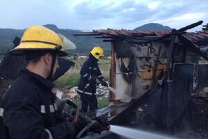 Podgorica: U požaru uništena baraka na Koniku