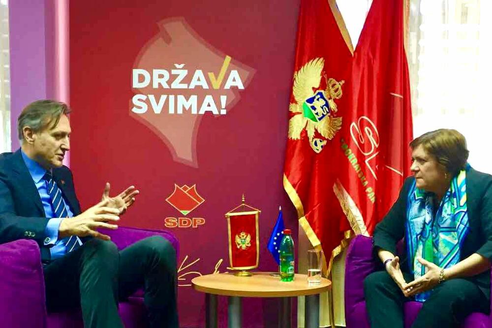 Ranko Krivokapić, Kristin Tudik, Foto: SDP