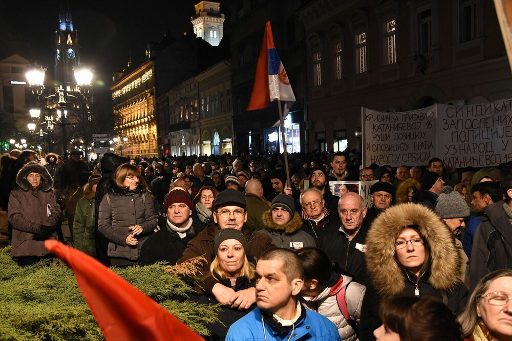 Sa protesta u Novom Sadu, Foto: DRAGAN GOJIC/BETA-AP