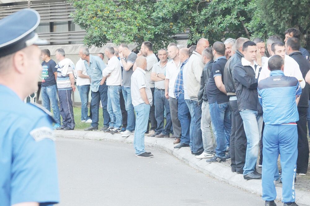 Radnici Rudnika boksita, protest, Foto: Luka Zeković