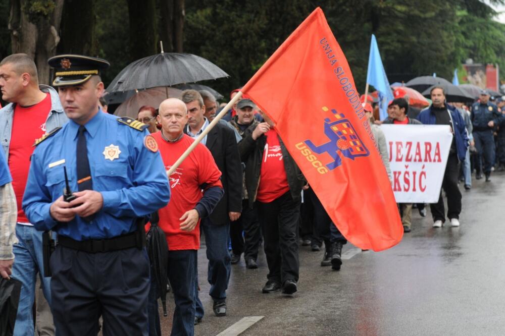 Protest Unija sindikata, Foto: Arhiva "Vijesti"