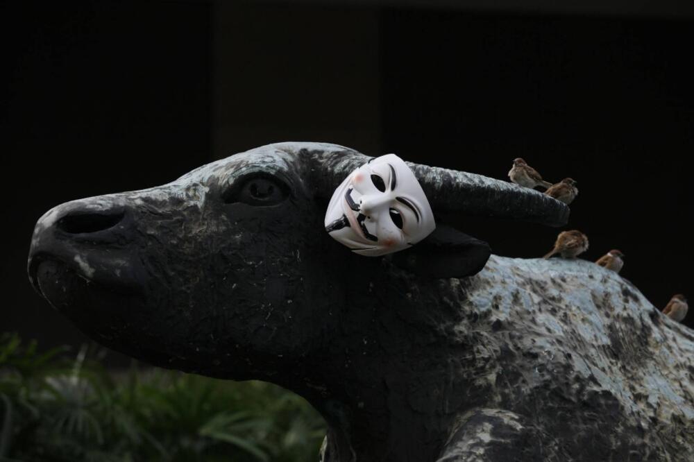 Protesti, Maska, Okupirajmo Vol Strit, Foto: Beta/AP