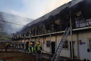 U požaru na Bioču izgorio montažni objekat, nema povrijeđenih