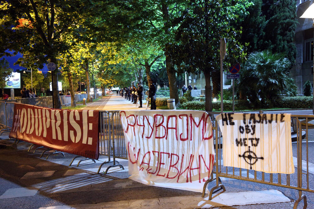 Sa protesta u Podgorici, Foto: Filip Roganović