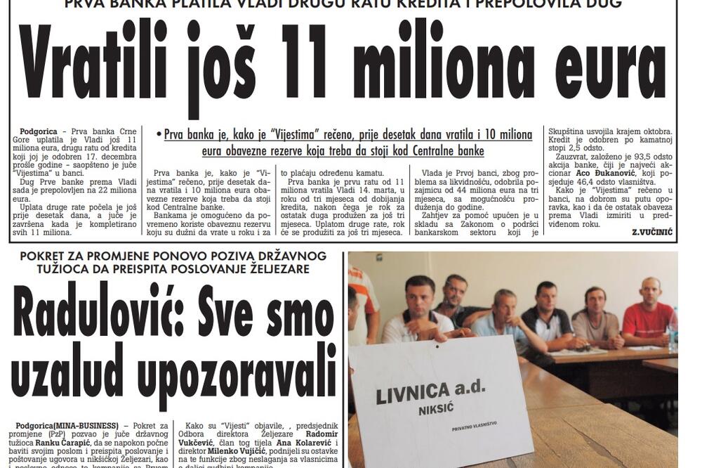 Vijesti, 13. jun 2009., Foto: Arhiva Vijesti