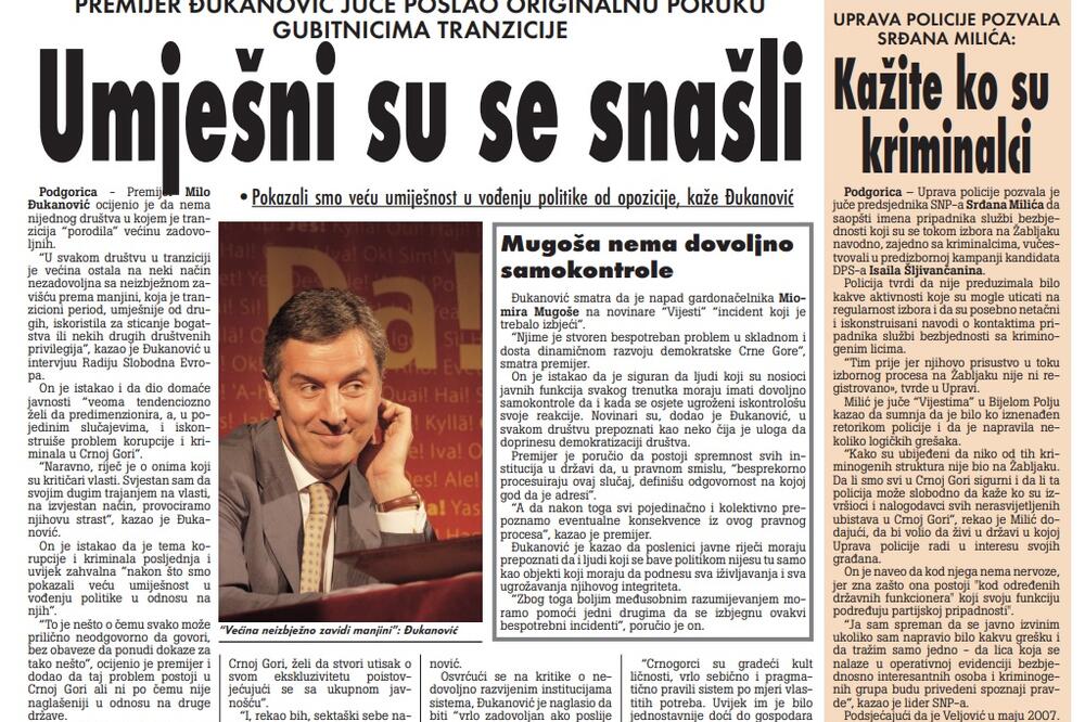 Vijesti, 3. septembar 2009., Foto: Arhiva Vijesti
