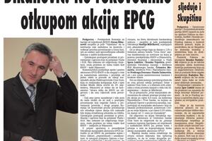 VREMEPLOV Đikanović: Ne rukovodimo otkupom akcija EPCG