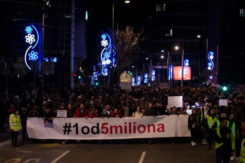 Sa protesta, Foto: Jedan od pet miliona