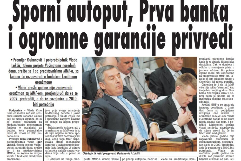 Strana "Vijesti" od 19. januara 2010., Foto: Arhiva Vijesti