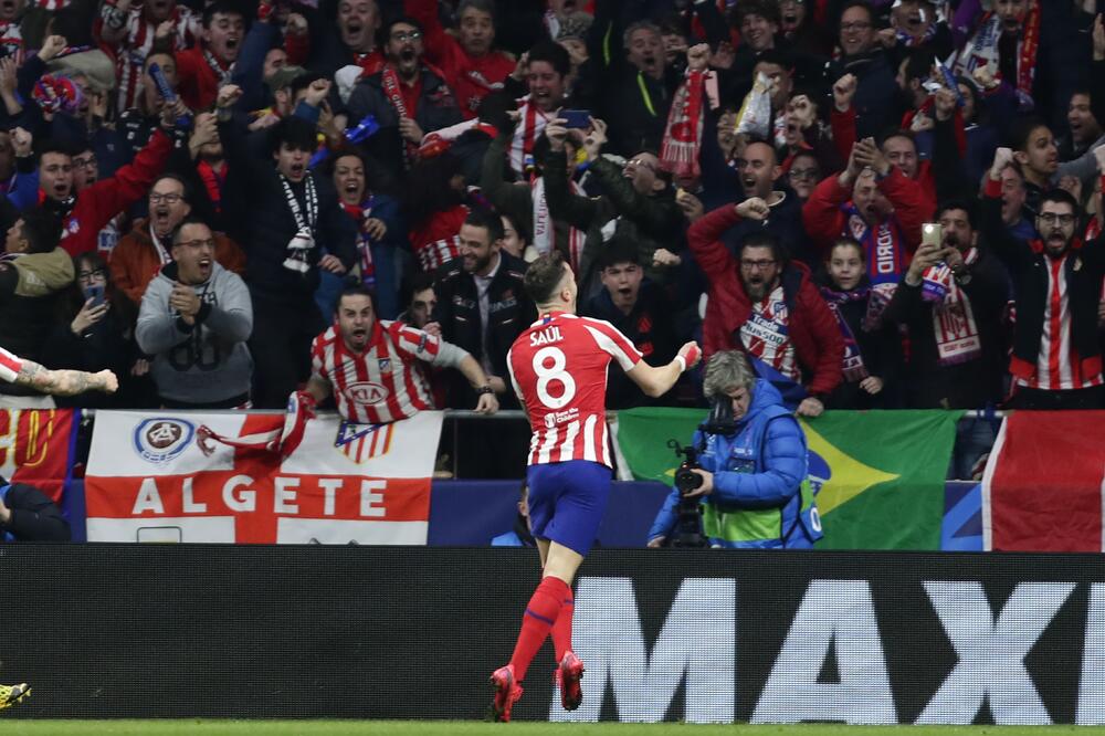 Saul slavi gol protiv Liverpula, Foto: AP