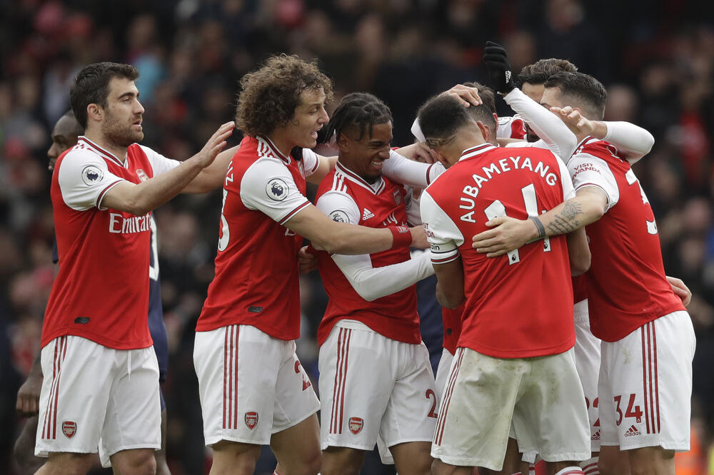 Fudbaleri Arsenala, Foto: AP