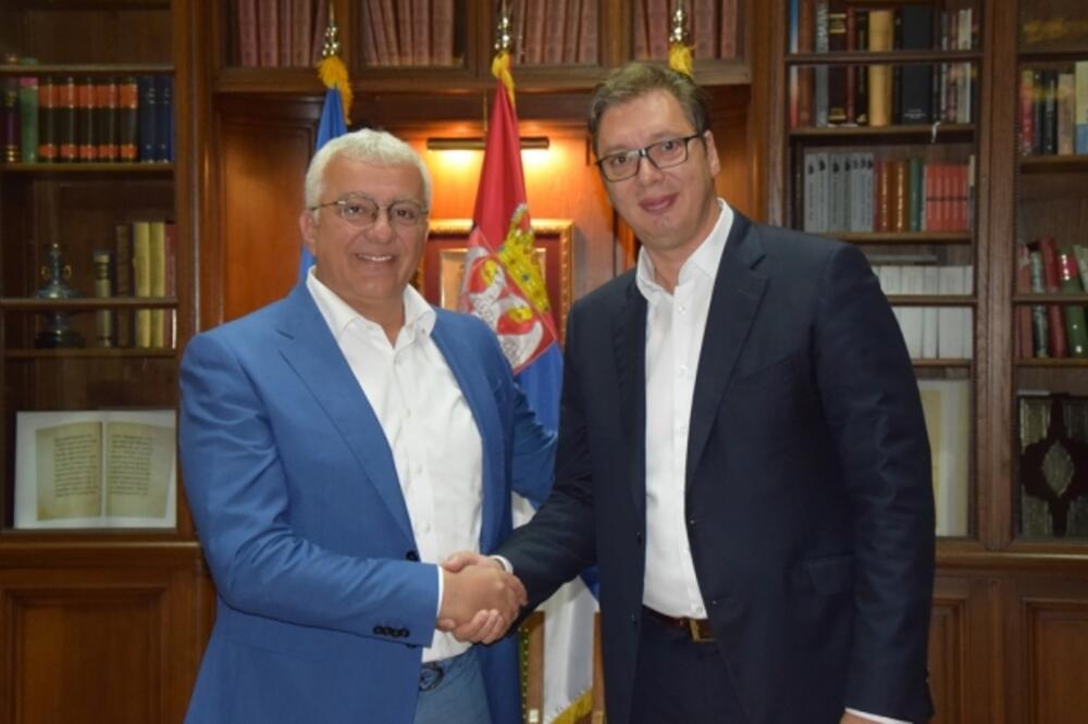 Detalj sa jednog od susreta Mandića i Vučića, Foto: Nova srpska demokratija