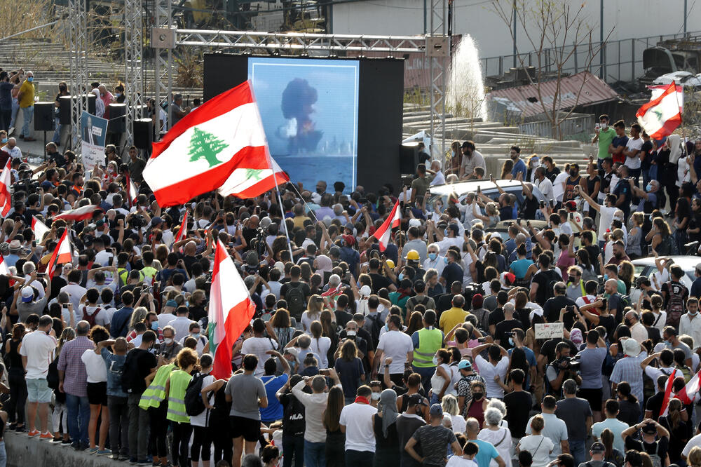 Protesti u Bejrutu, Foto: Hussein Malla/AP