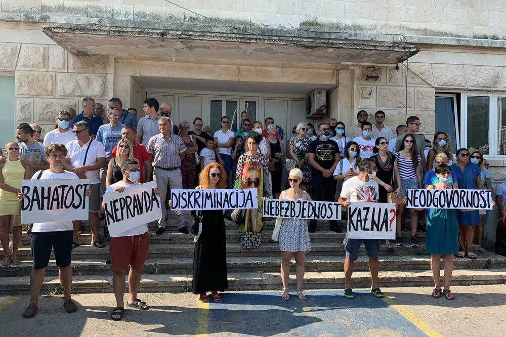 Sa današnjeg protesta, Foto: Vuk Lajović