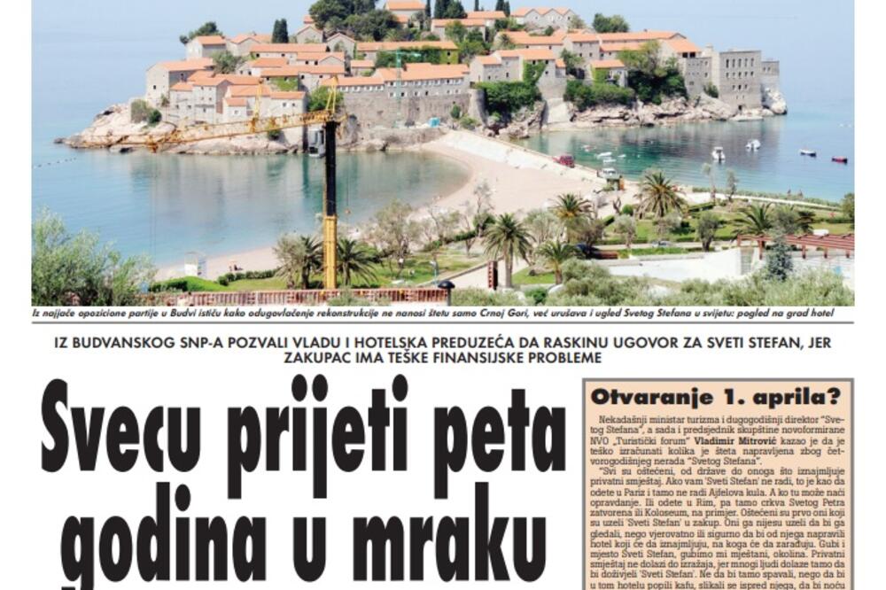 Strana "Vijesti" od 25. oktobra 2010., Foto: Arhiva Vijesti