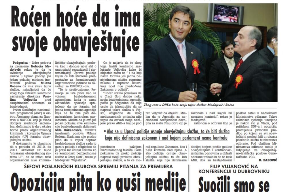Strana "Vijesti" od 26. oktobra 2010., Foto: Arhiva Vijesti