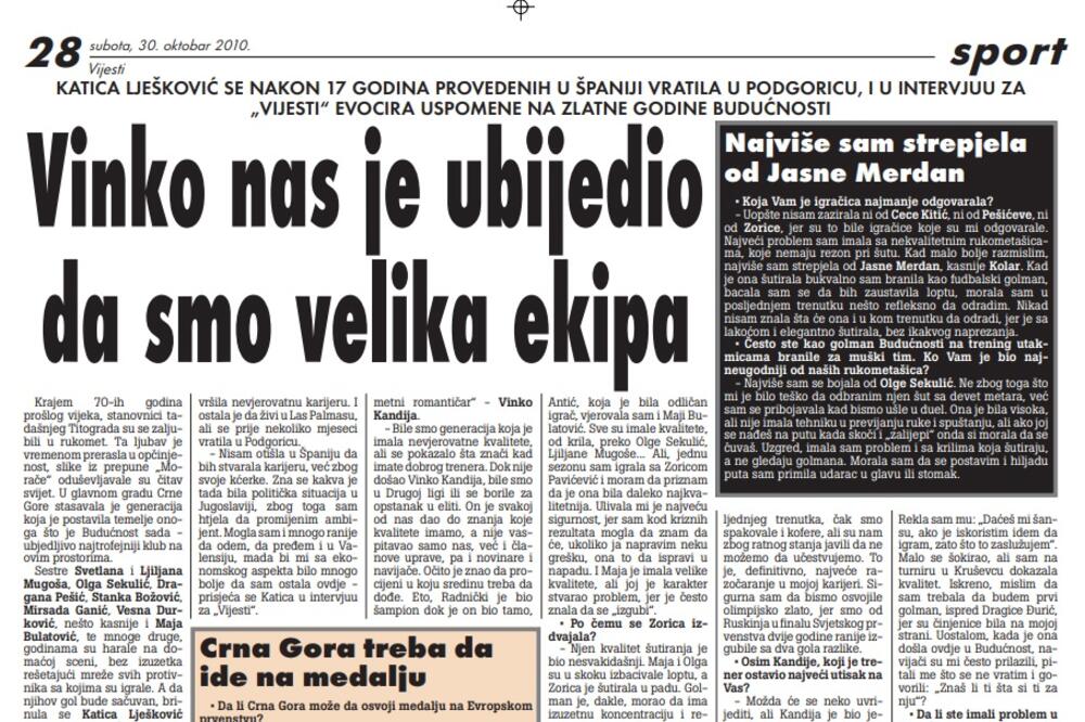 Strana "Vijesti" od 30. oktobra 2010., Foto: Arhiva Vijesti