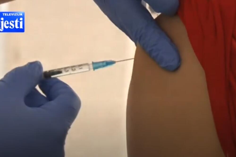 Vakcinacija u Podgorici, Foto: Screenshot/TV Vijesti