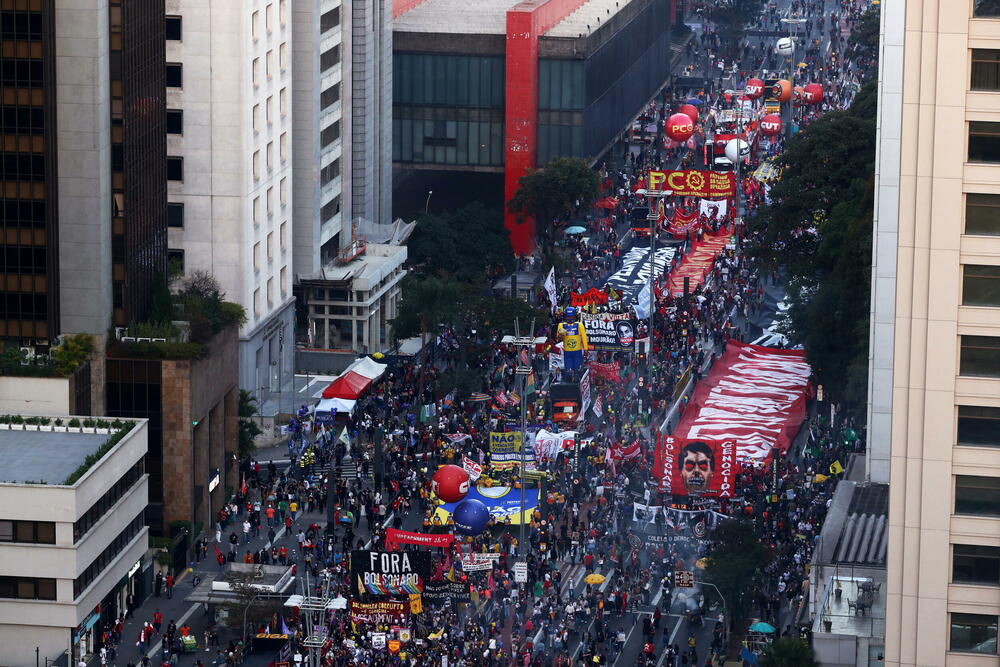 Sa protesta protiv Bolsonara u Sao Paolu, 24. jula 