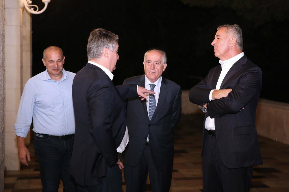 Đukanović i Roćen na Brionima sa hrvatskim predsjednikom Milanovićem, Foto: @predsjednik_cg Twitter