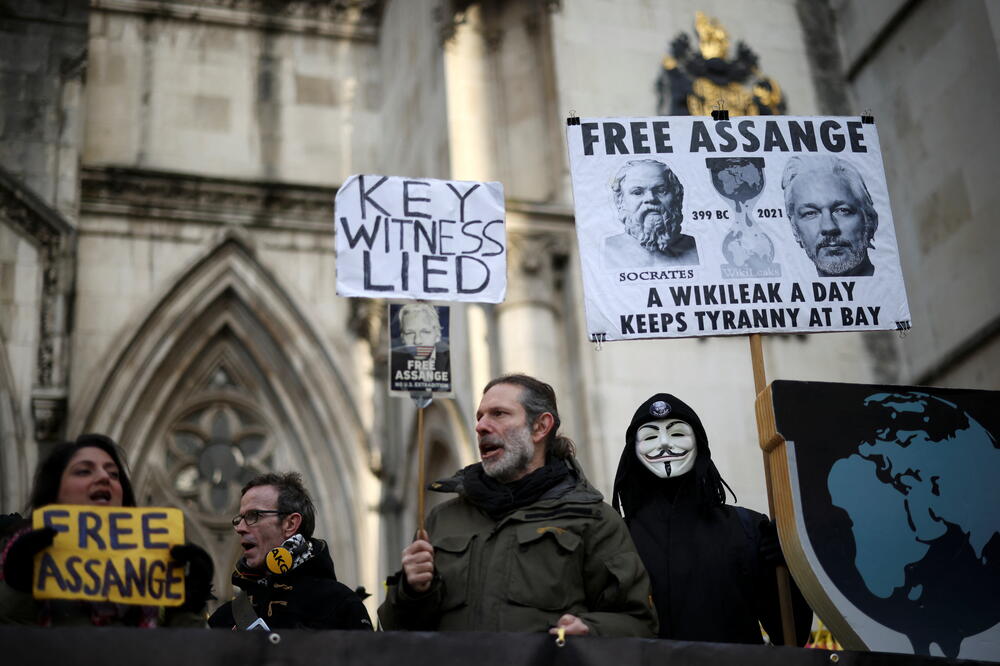 Protest podrške Asanžu, Foto: Reuters
