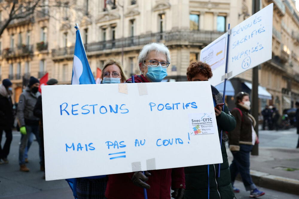 Sa protesta prosvetara, Foto: Reuters