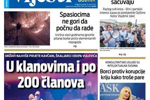 Naslovna strana "Vijesti" za 25. mart 2022.