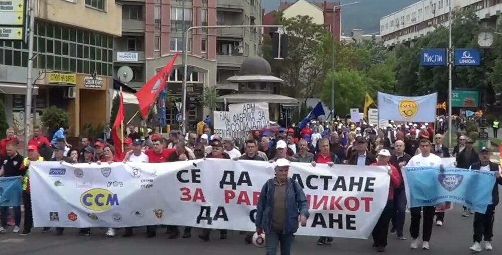 Sa protesta sindikata u Skoplju