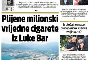 Naslovna strana "Vijesti" za 14. maj 2022.