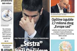 Naslovna strana "Vijesti" za 25. maj 2022.