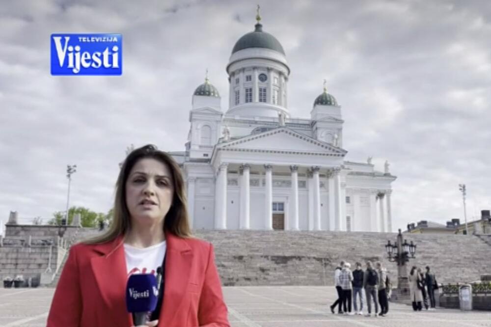 Novinarka TV Vijesti, Danijela Lasica u Finskoj, Foto: Screenshot/TV Vijesti