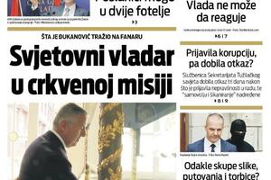 Naslovna strana "Vijesti" za 10. jun 2022.