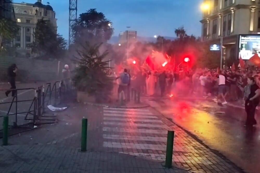Sa protesta u Skoplju, Foto: Screenshot/Youtube
