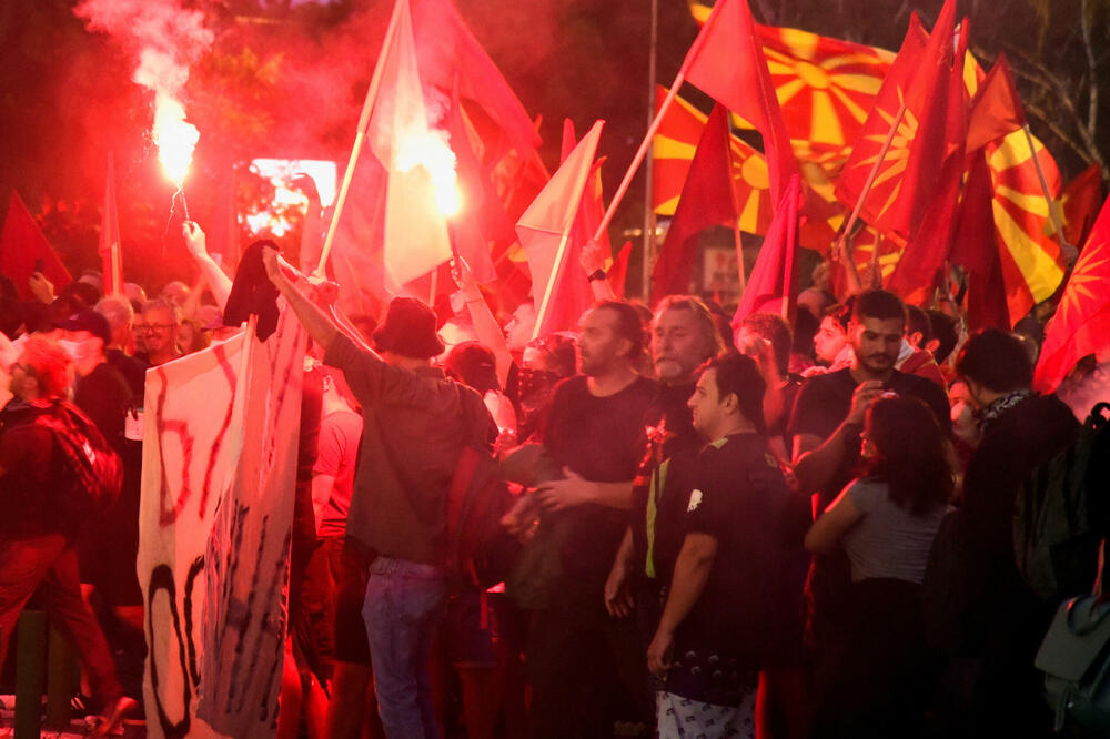 Sa protesta u Skoplju, Foto: Reuters