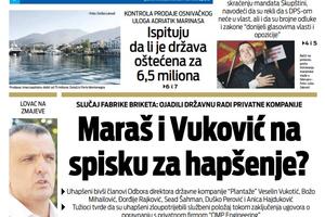 Naslovna strana "Vijesti" za 12. jul 2022.