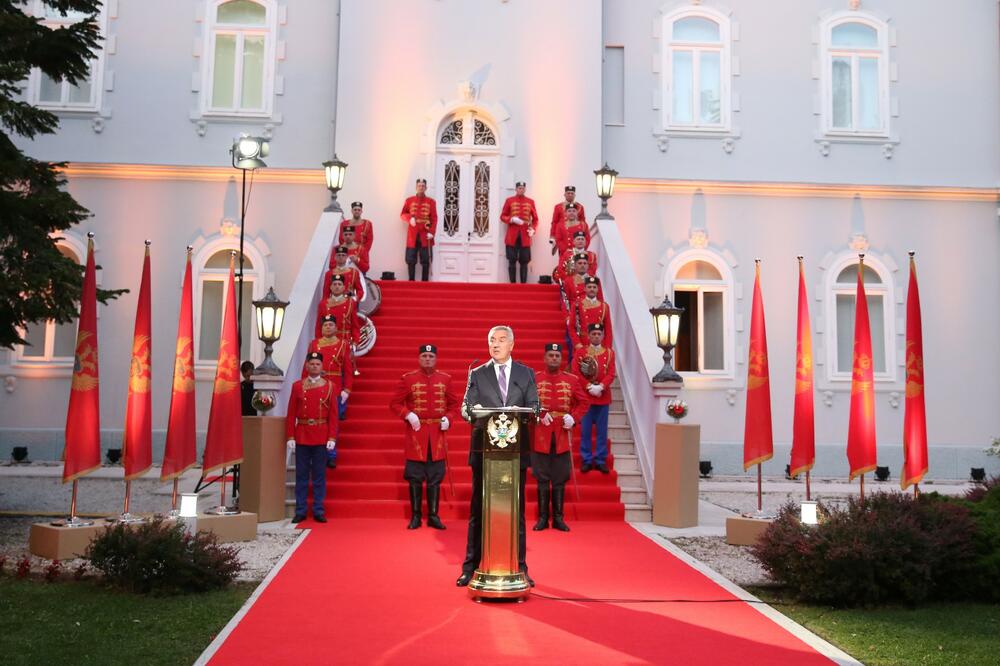 Đukanović tokom prijema na Cetinju, Foto: Predsjednik.me