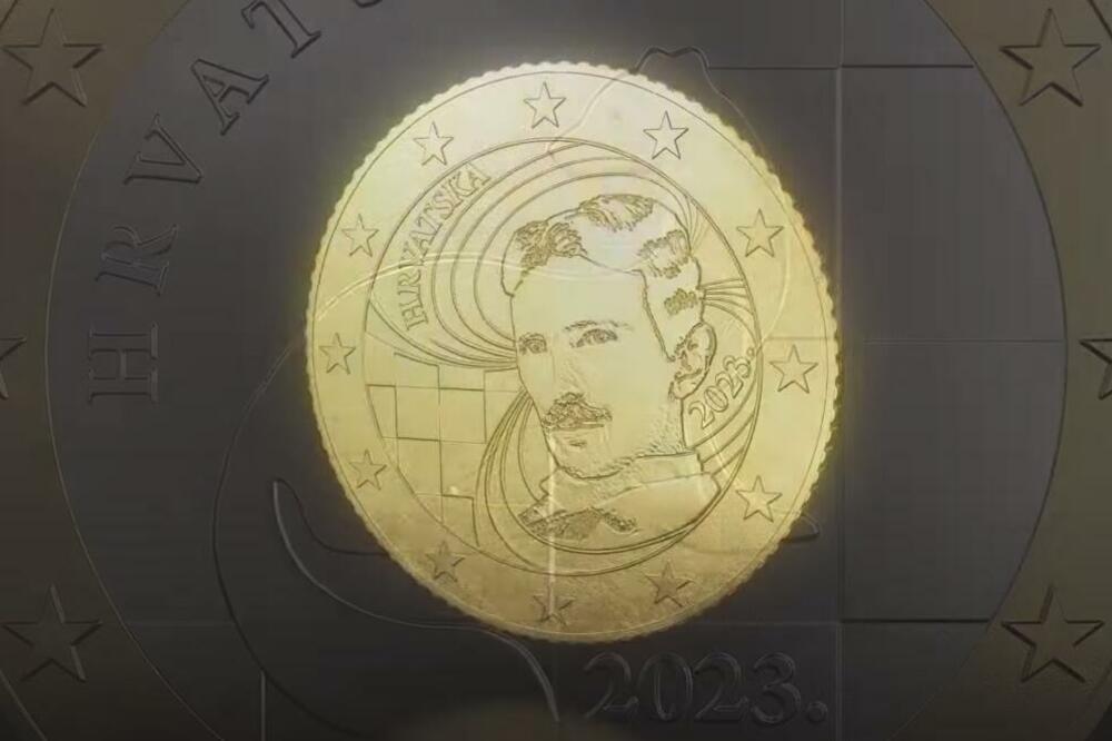 Nikola Tesla na kovanici od 50 centi, Foto: Printscreen YouTube/ HRVATSKA NARODNA BANKA