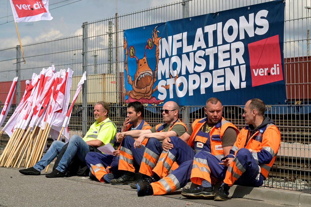 Štrajk lučkih radnika u Hamburgu, Foto: Rojters