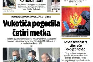 Naslovna strana "Vijesti" za subotu, 10. septembar 2022. godine
