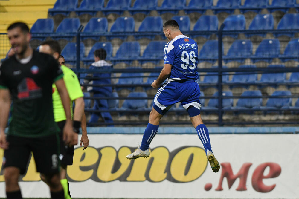Stefan Milošević slavi gol u 92. minutu, Foto: FSCG