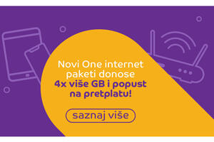 Nova One Net ponuda donosi više od 1 Terabajta interneta svakog...