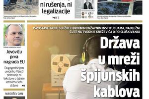 Naslovna strana "Vijesti" za 12. novembar 2022. godine