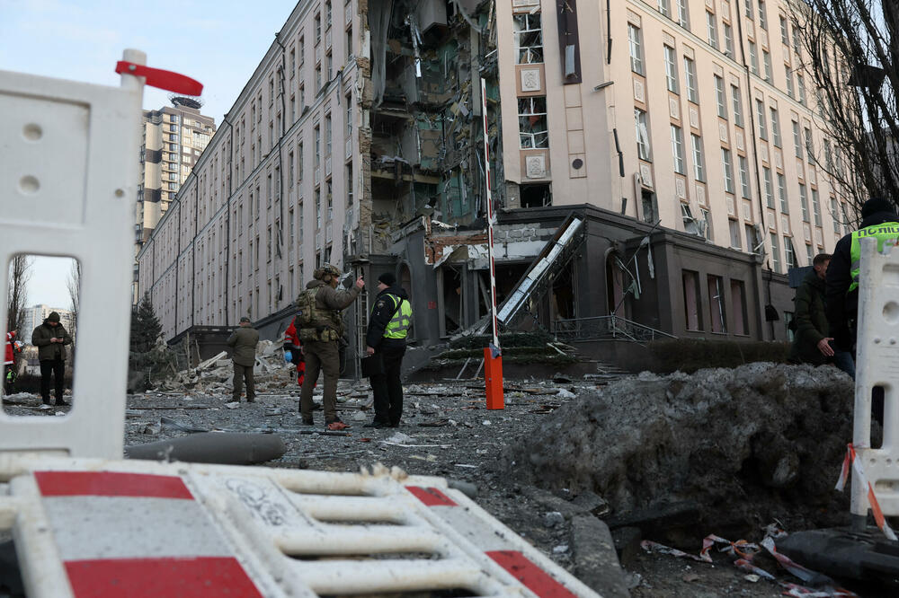 Posljedice raketnog napada na Kijev, Foto: Reuters