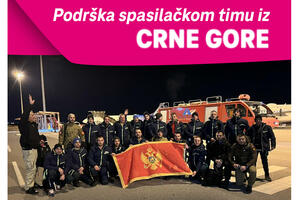 Podrška Telekoma crnogorskim spasiocima u Turskoj